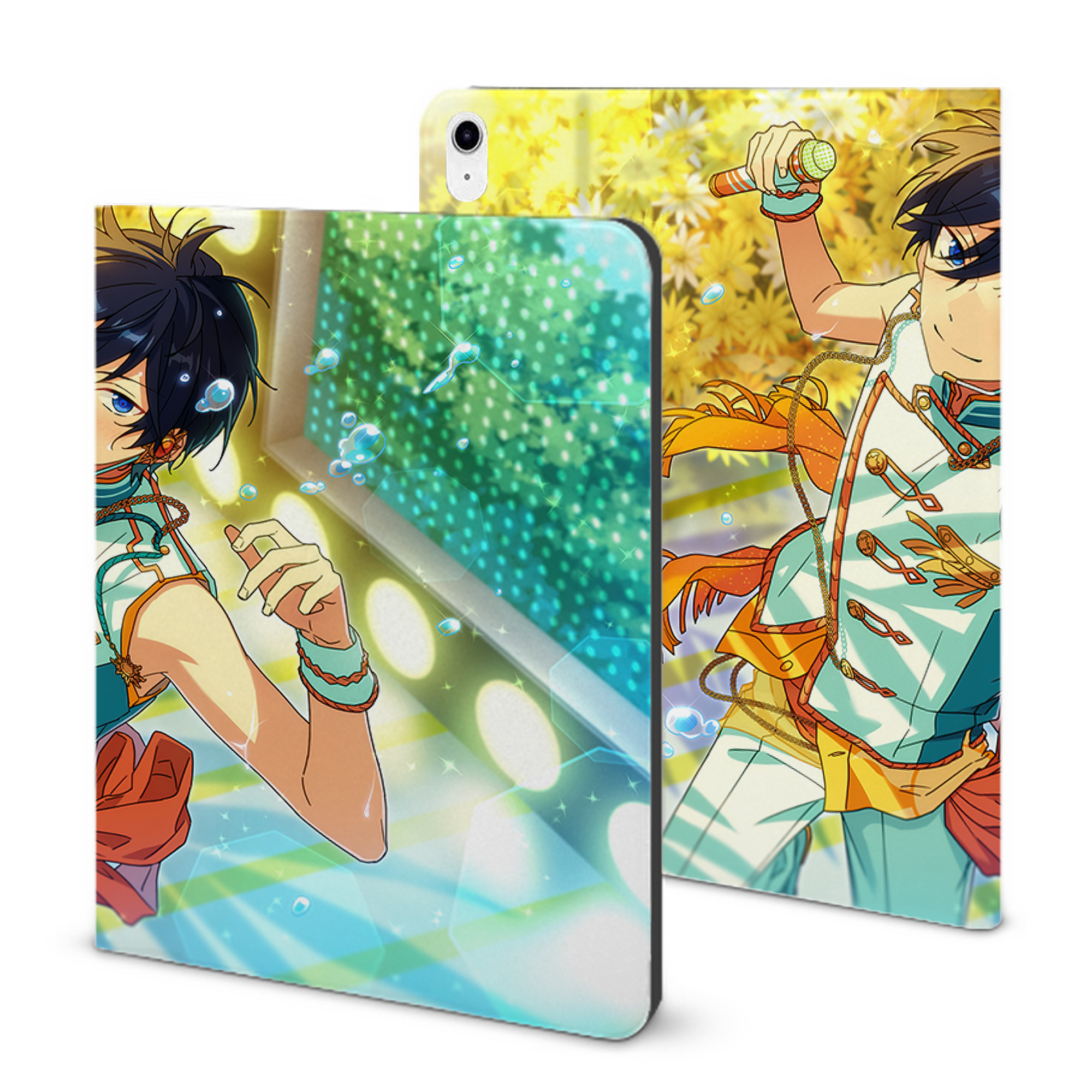 （画像用） あんさんぶるスターズ! Ensemble Stars IPad ケース ブック型 PUレザー TPU 耐衝撃 軽量 薄型 ペン収納なし 全面保護 IPad 各モデル対応